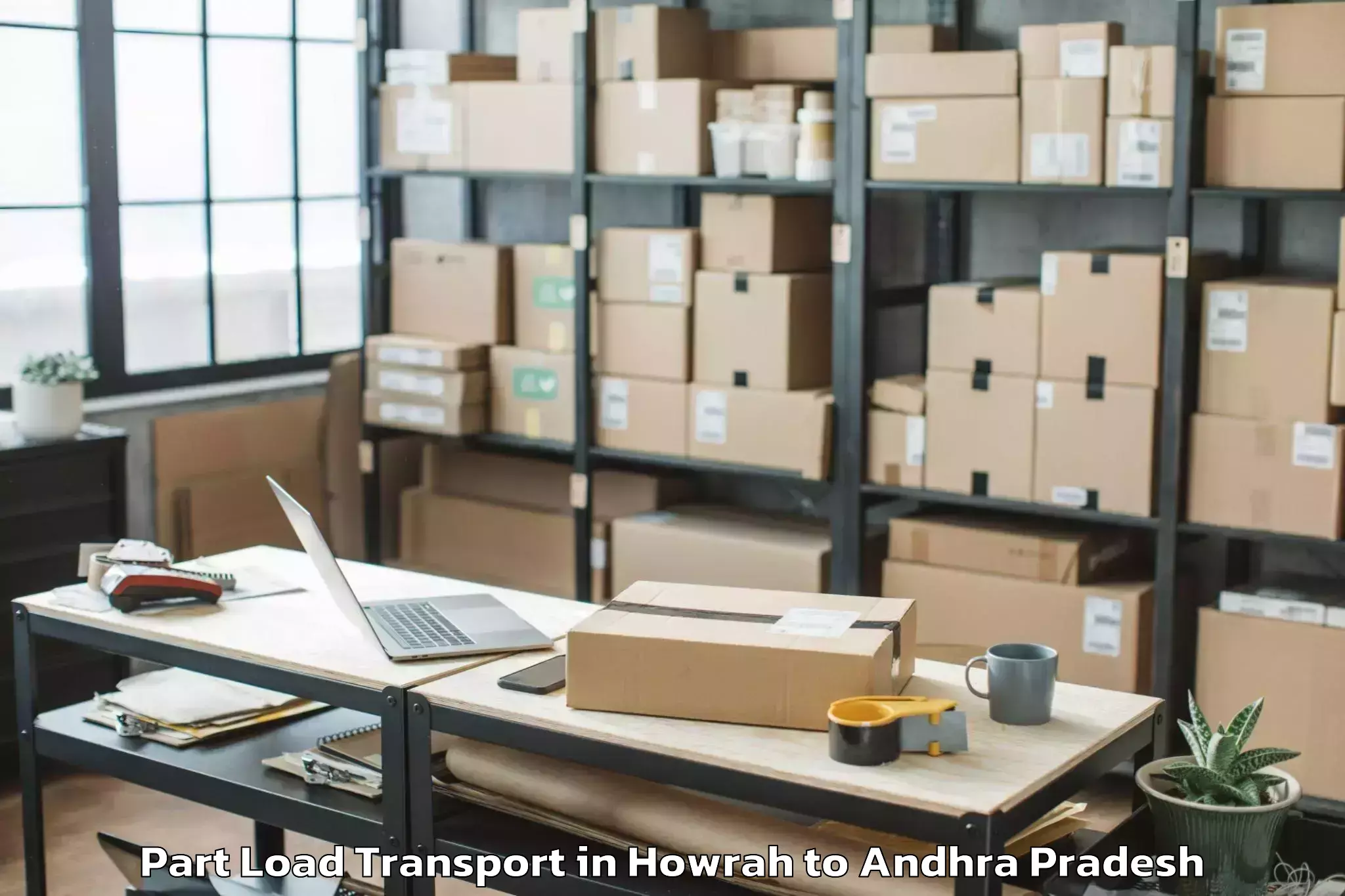 Affordable Howrah to Doranala Part Load Transport